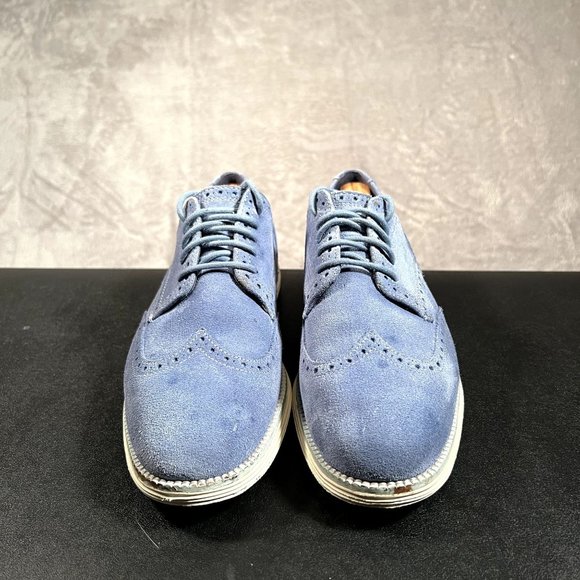 Cole Haan Original Grand Wingtip Oxford Men's 9.5 Wide Blue Shoes - Picture 2 of 10